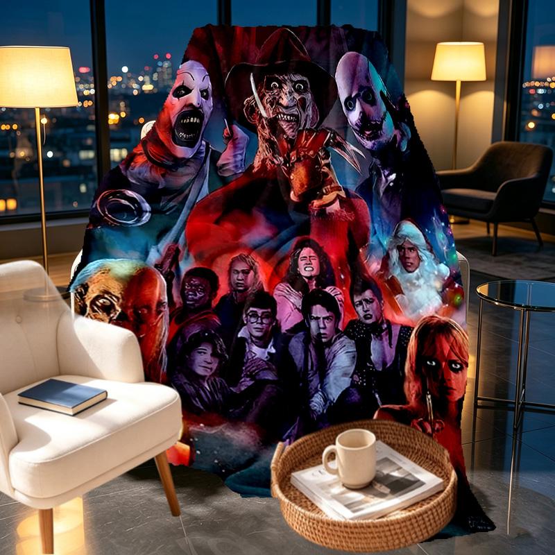 Friday the 13th Print Blanket - Soft & Comfortable, for Bedroom, Travel, Sofa, Home Decoration - Birthday Christmas Gift for Friend