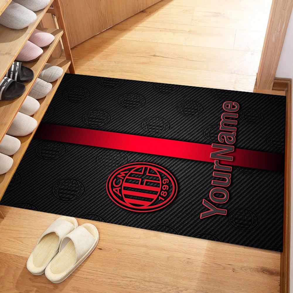 Ac Milan Customize Text Carpet Perfect for Kitchen Outdoor Dining Room Playrooms Anti-slip Rug Office home decor Perfect Gift for Women/Men