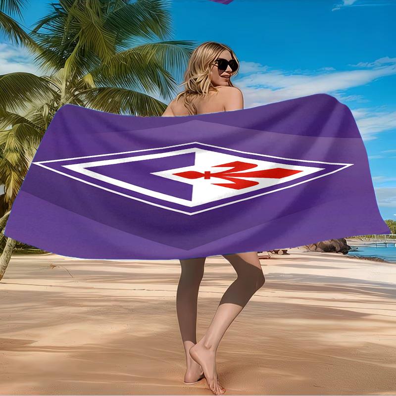 Fiorentina Football Crest Beach Towel Microfiber Beach Towel, Lightweight and Quick-Dry, for Summer Travel, Swimming Pool Fan Birthday Gift