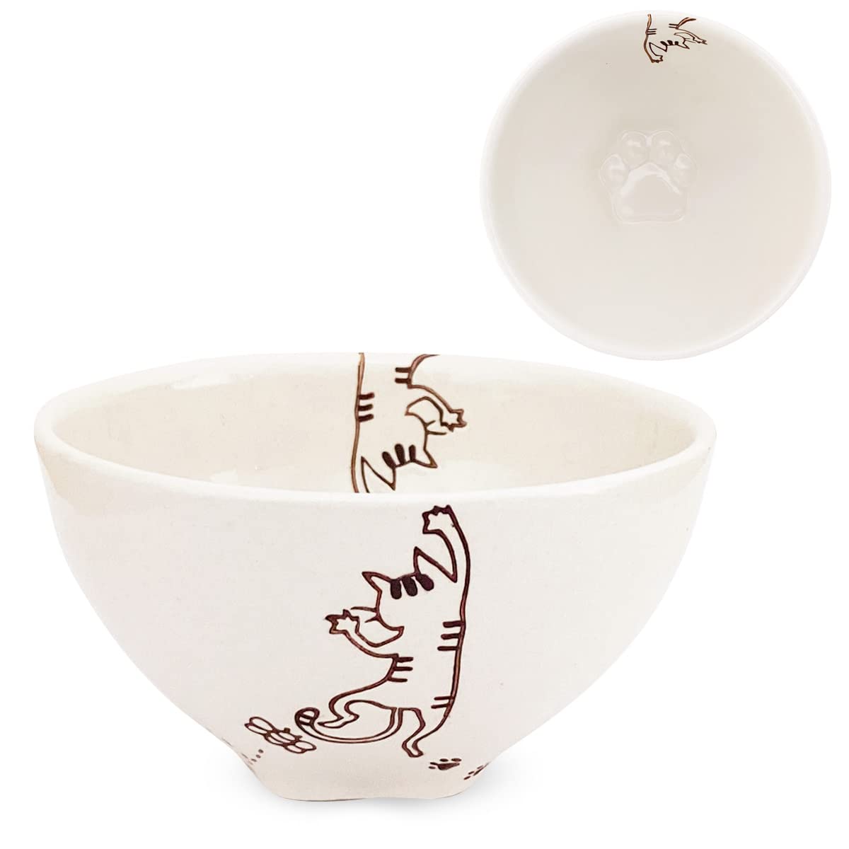 

Studio Sho Cat Paw Rice Tiger Hasami Made in Japan J-Kitchens ~ Bowl, Design, Ware,