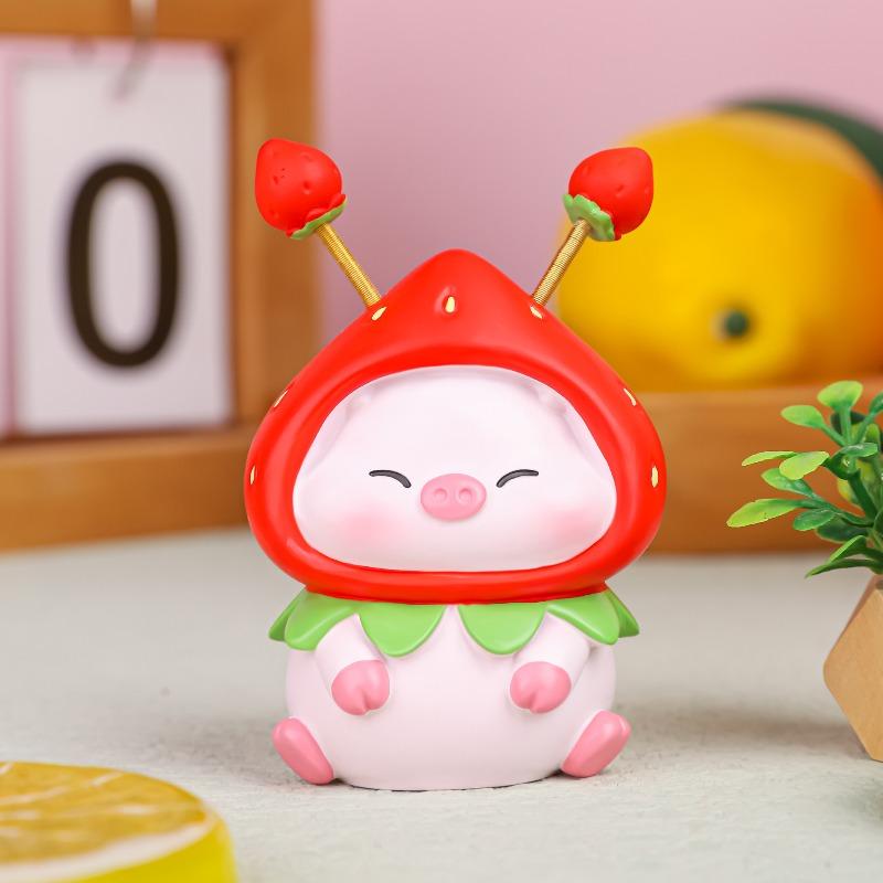 A Collection of Cute Little Pig Figurines, Table Decorations, and Adorable Piggy