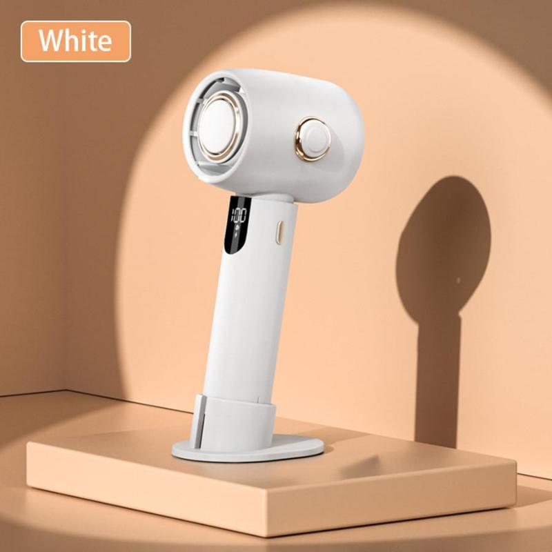 4.5W Small Fan Air Cooler with LED Display Screen Portable Fan Cooler Rechargeable Hand Held Mini Air Conditioner Fan