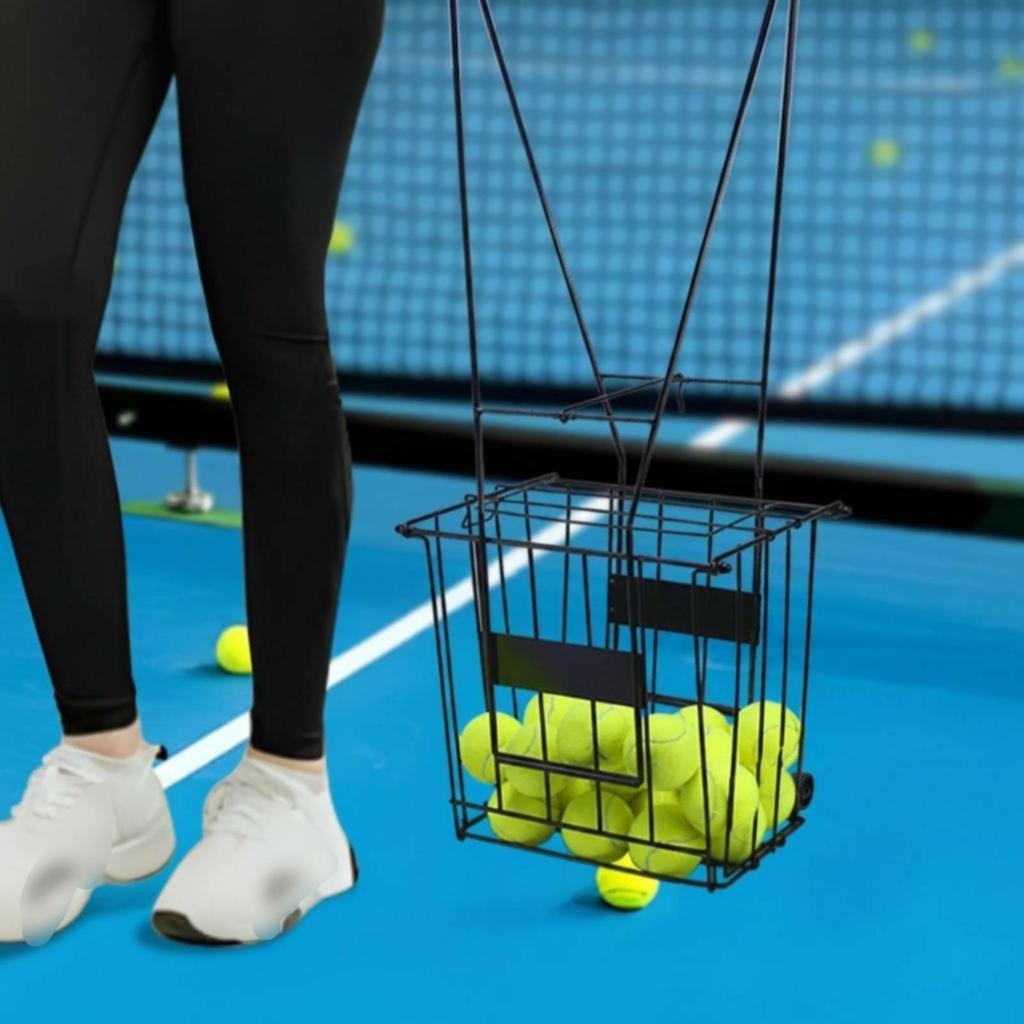 Tennis Ball Carrier with Wheels Pickleball Collector Standing