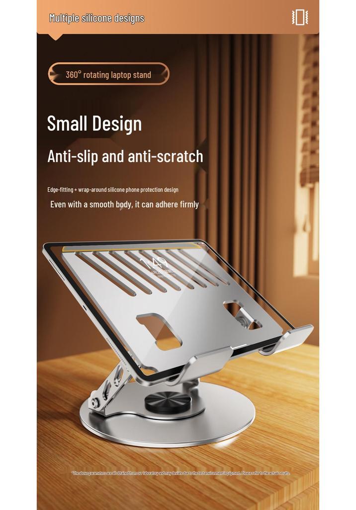360° Rotating & Height Adjustable Metal Laptop Stand for Computer & Keyboard