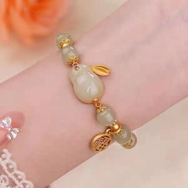 New Chinese Style Jade Rabbit Bracelet for Women, Ins Bracelet for Best Friends, Ancient Style Birthday Gift