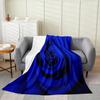 Blue rose flower Printed Blanket for Sofa Bed Travel Camping Living Room Office Conditioning Blanket for All Seasons Gifts