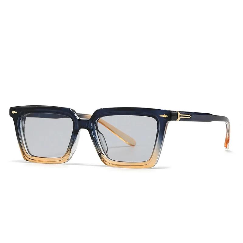  Ins Popular Fashion Cat Eye Sunglasses Men Gradient Shades UV400 Retro Rivets Decoration Women Sun Glasses