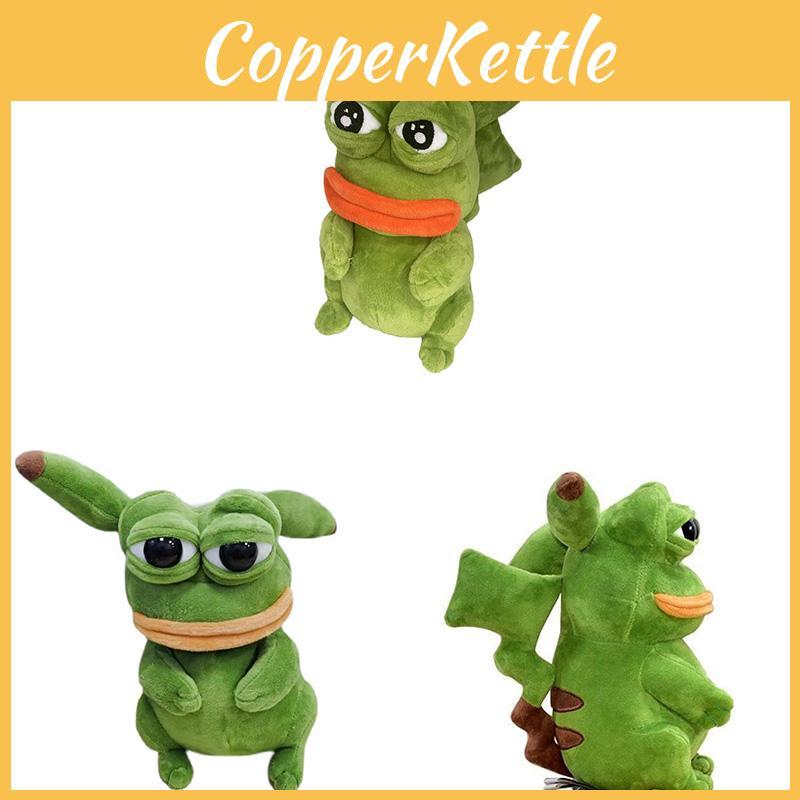 Cute Pokemon Pikachu Pepe The Frog Sad Kawaii Plush Dolls Stuffed Animal Decorations
