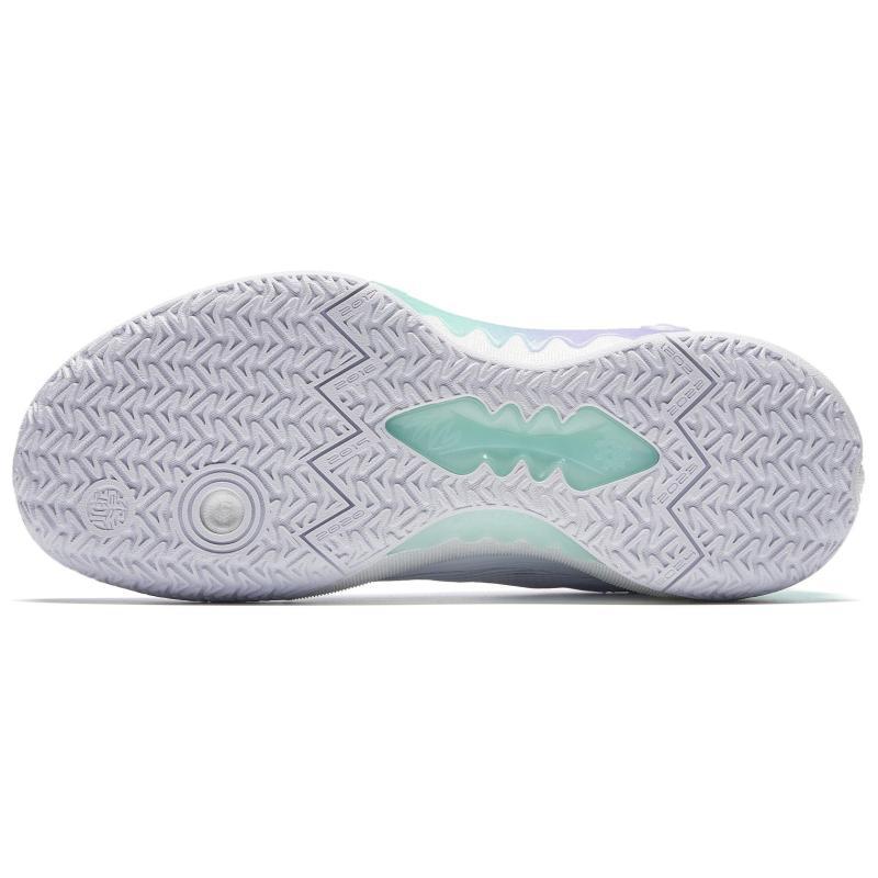 Anta Frenzy 5team V2 Cushioning, Wear Resistant Low Top Basketball Shoes Men's White Blue Purple Sneakers