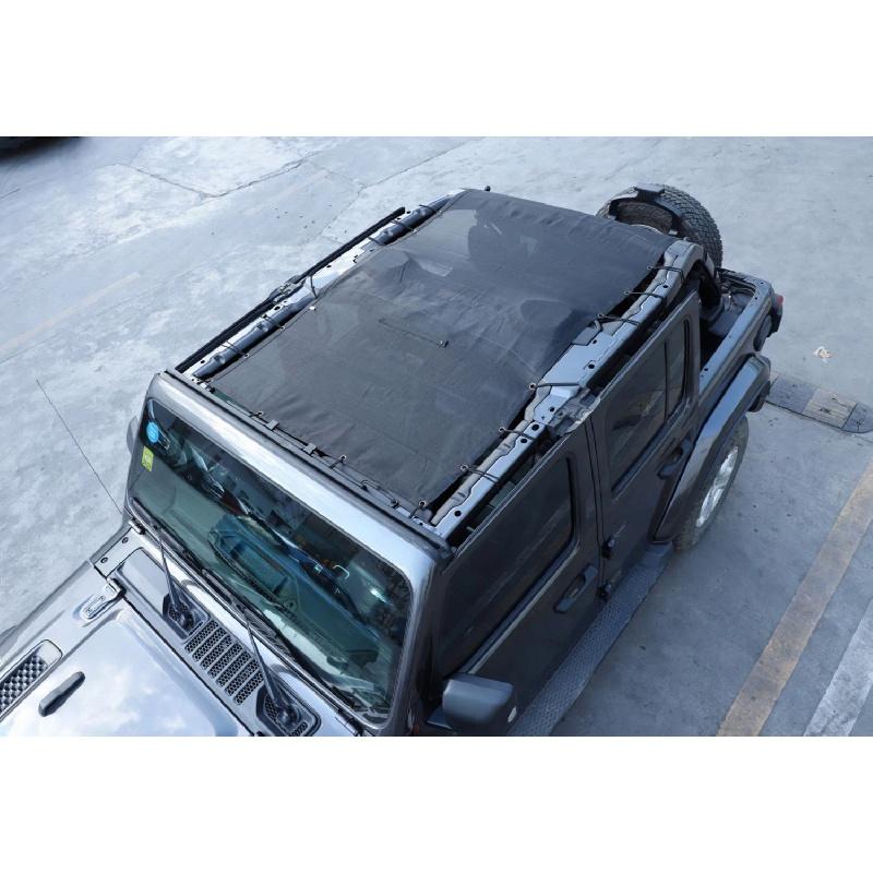 Car Roof Mesh Top Sunshade Cover Anti UV Sun Shade Protection Insulation Net for Jeep Wrangler JL 4 Doors 2018-2023 Accessories