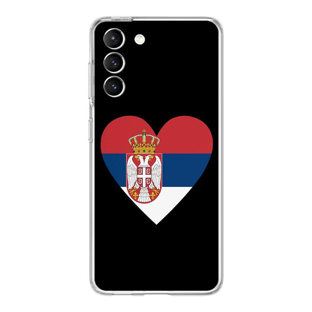 Serbien Flagge Transparente Handyhülle Für Samsung Galaxy S23 S22 5G S20 Ultra S21 FE 5G S10E S9 S8 S10 Plus Weiche Stoßfeste Rückseite