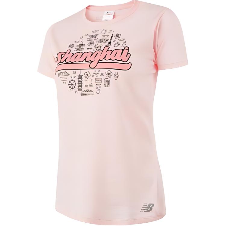New Balance T Shirt Women s Pink AWT0116O-PS2 L