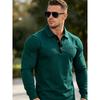 Men's Plus Size Long Sleeve Polo Shirt Autumn Winter Business Casual Cotton Top Breathable Stretch Loose Fit M-6XL White Black Navy