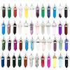 50x Edelstein Anhänger Halskette Kugelform Sechseck Heilpunkt Spitze Chakra für DIY
