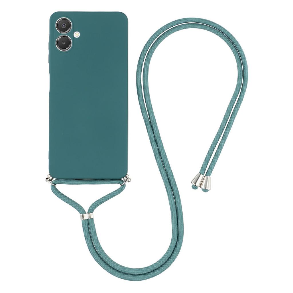 Für Samsung Galaxy A07 4G Hülle Flexible TPU Faserfutter Stoßfest Umhänge-Handyhülle