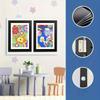 Decorative Flip Top Frame for Children's Artwork Display Wooden Display Case with Glass Cover and Secure Latch for Art Preservation