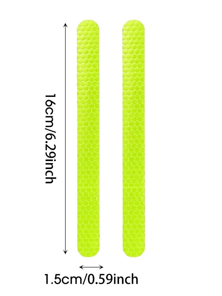 6/2pcs Car Reflective Safety Strip Stickers Car Rearview Mirror Reflective Sticker Reflective Warning Safety Tape Accessories