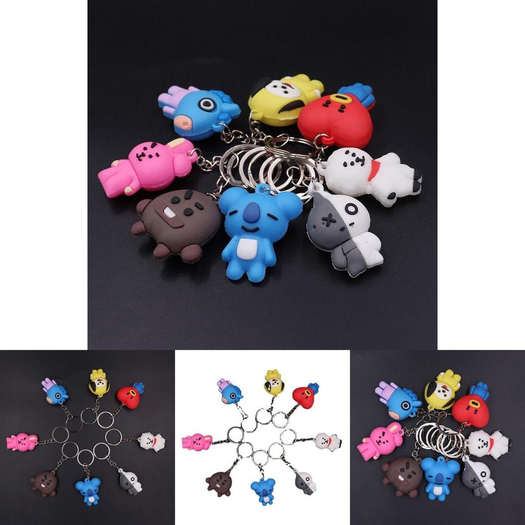 Bt21 Series Key Chain High Quality Pvc Immersive Anime Design Perfect For Fans Collectors