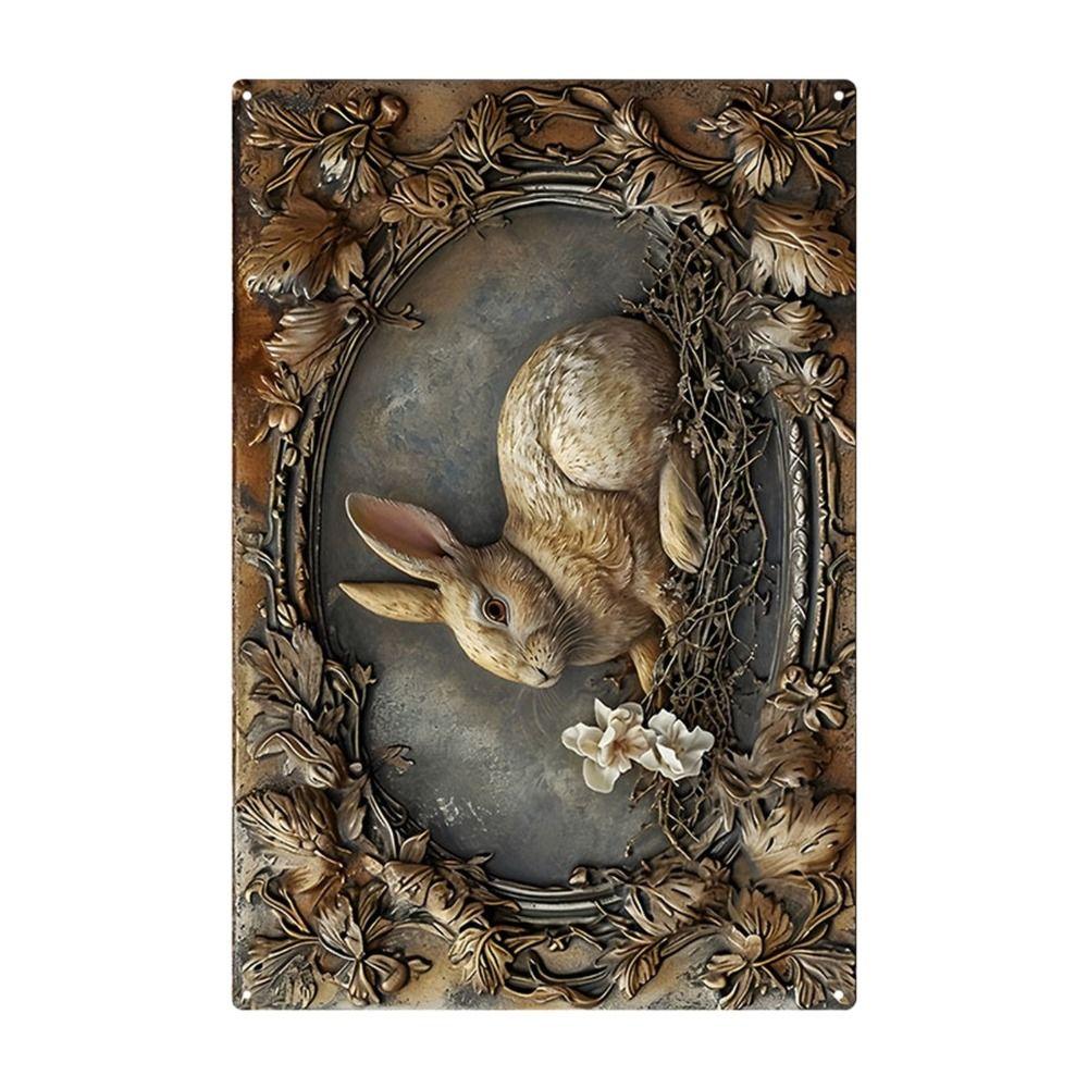 Metal Poster Chicken Easter Eggs Kitchen Decor 20x30cm
