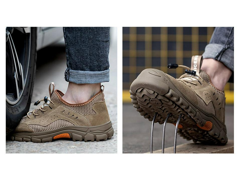 Lightweight Mesh Steel Toe Work Shoes: Anti-Smash, Anti-Puncture, Comfortable for Construction