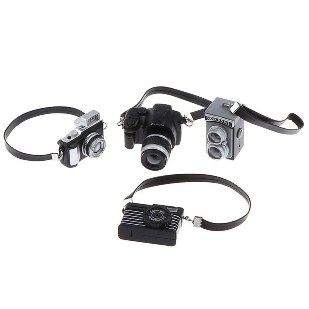 Shutter and Flash Mini Digital Camera Plastic Miniature Camera Gift Dolls Camera  1/6 1/12 Doll