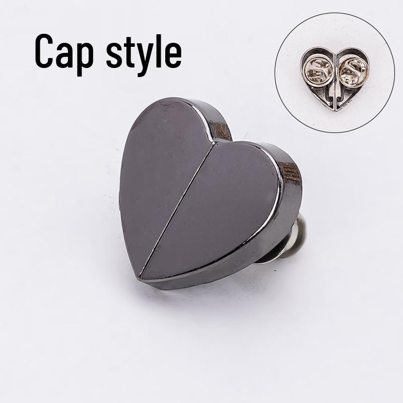 Set Cataramă Magnetică pentru Perdele în Formă de Inimă – Butoane Metalice Detașabile, Blocante de Lumină