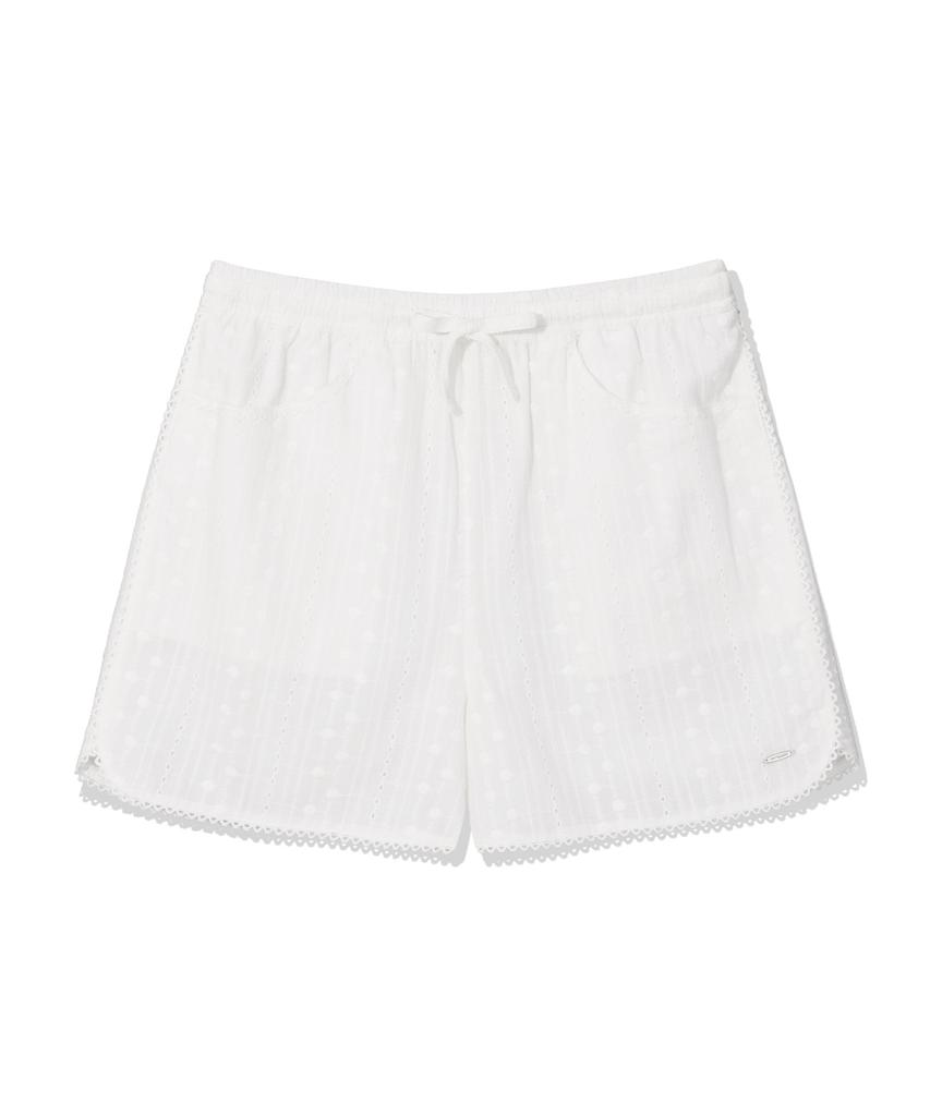 COVERNAT WOMAN Lace Shorts White