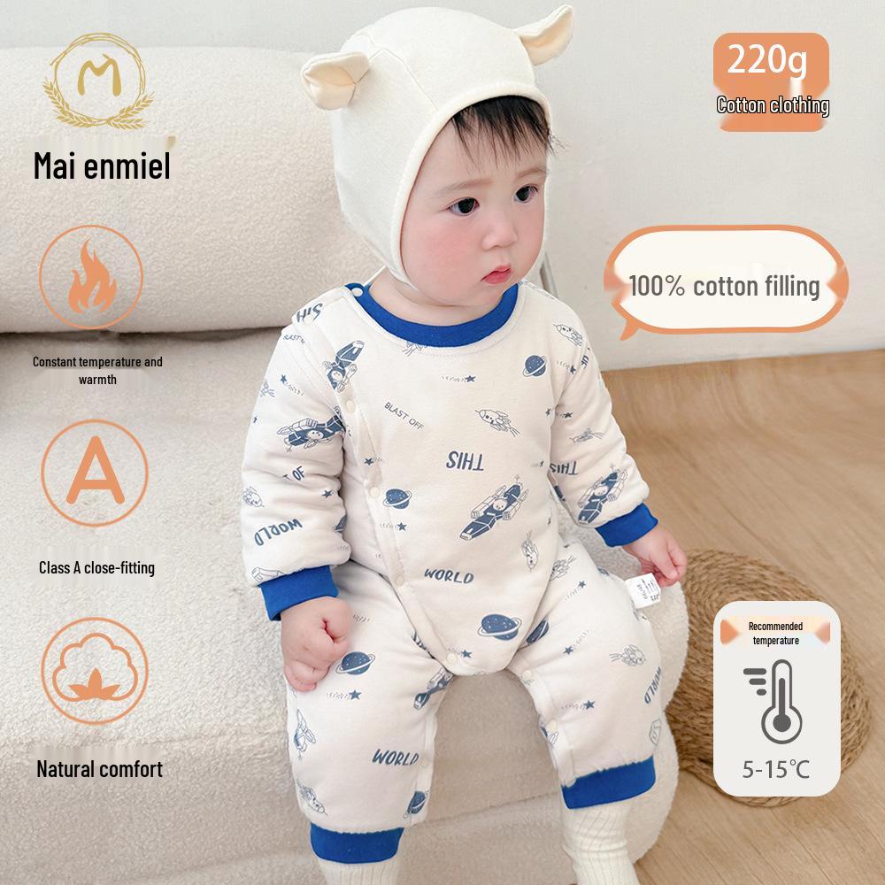 Mai Enmi'er 220g Cotton Baby Jumpsuit for Autumn/Winter - Warm Class A Newborn Romper
