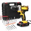 18 Torque Electric Impact Screwdriver Cordless Drill Power Tools Setting 2 Gear Speeds Adjustable Holes Drilling Machine