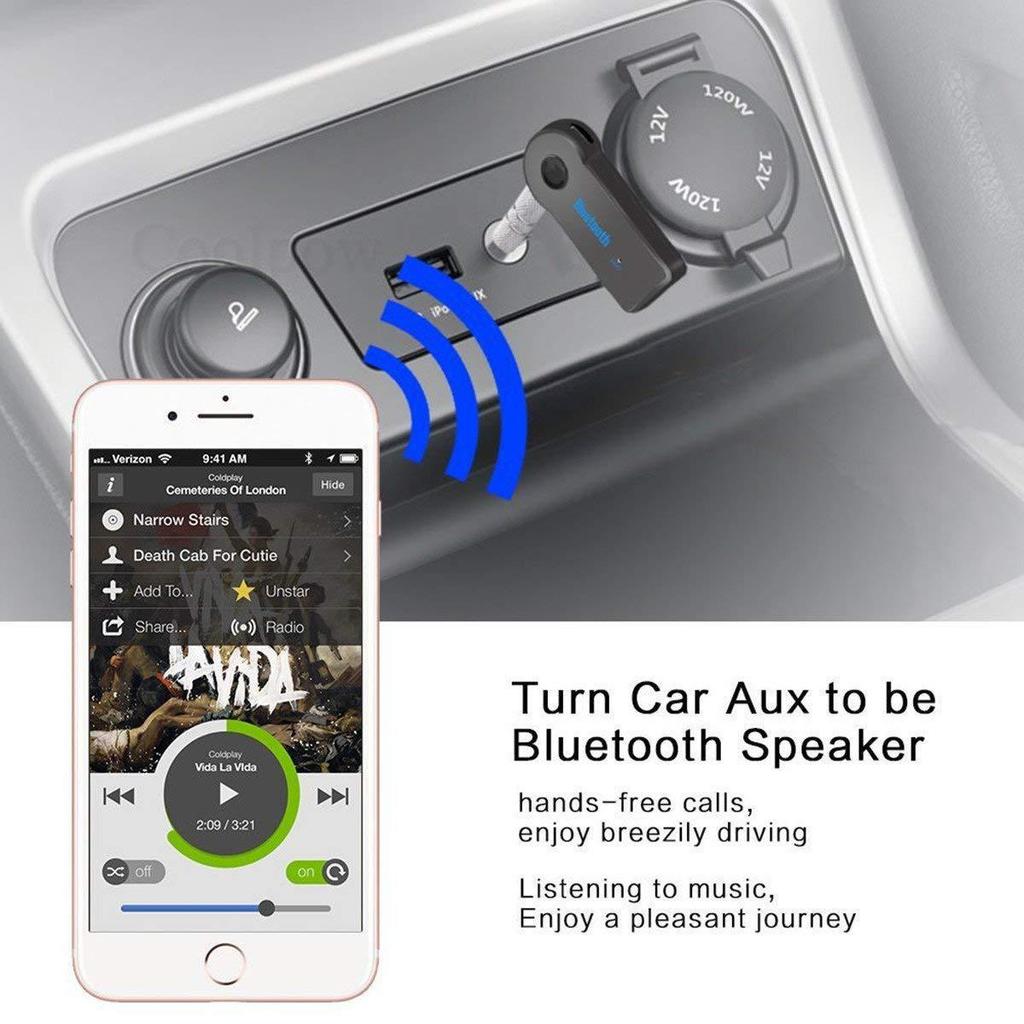 2 in 1 Wireless Bluetooth 5.0 Empfängeradapter 3,5 mm Klinke für Automusik Audio Aux A2dp Kopfhörerempfänger Freisprecheinrichtung