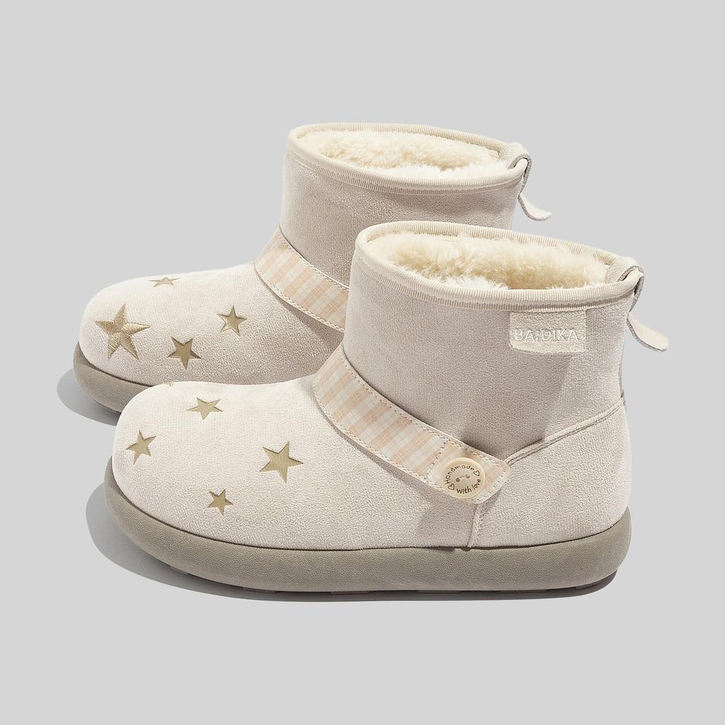 Schneestiefel Fleece-Schuhe Winterstiefel Freizeit Verdickt Warm Plateau Baumwollschuhe