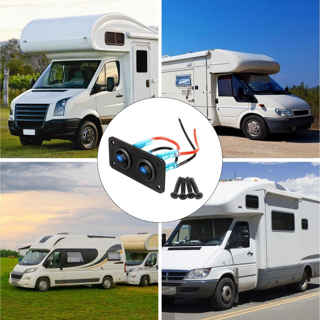 Mahnerop Marine Switch Panel | Cat Eye Design/OFF Switch Pod, DC12-24 Multifunction RV Panel,16A