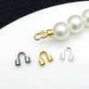100Pcs 14/18K Gold Plating Wire Guards for Jewelry Making U Shape Connector for Jewelry  Jewelry