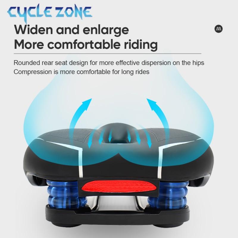 Bicycle Saddle Hollow Breathable Shockproof Cycling Seat PU Non-Slip Leather Cushion Lightweight Bike Saddle Cycling Accessories