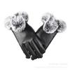 Leather gloves men's winter warm outdoor riding fleece thickened cold-proof women's touch screen cycling motorcycle gloves