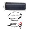 Portable Solar Panel Kit High Efficiency Solar Panel Solar Trickle Charger 12V Car Charger Double-Headed Clip USB Female Cable