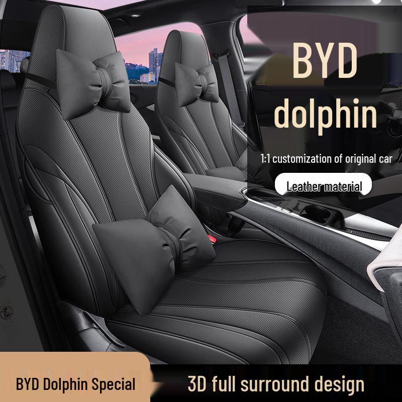BYD Dolphin Leather Car Seat Cushion - All-Season, Universal Fit