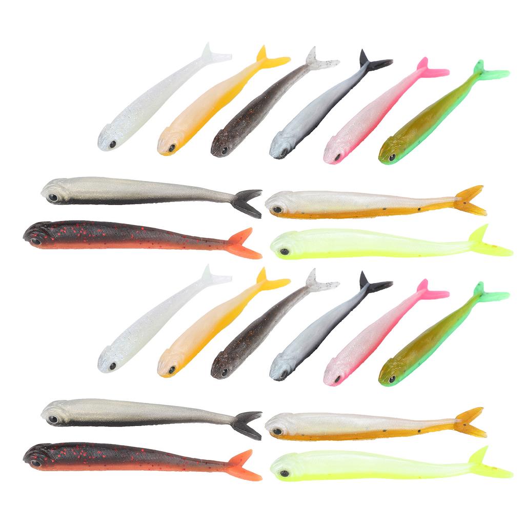 2Set Artificial Simulation Double Color Soft Silicone Lure Bait Fishing Accessory