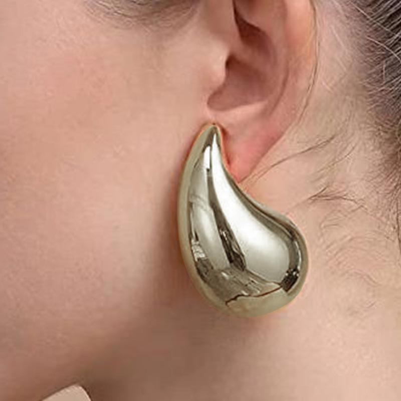 Water Drop Mirror Stud Earrigs for Women Classical Fashionable Teadrop Earrings Female European and American Style Eardrop Jewelry