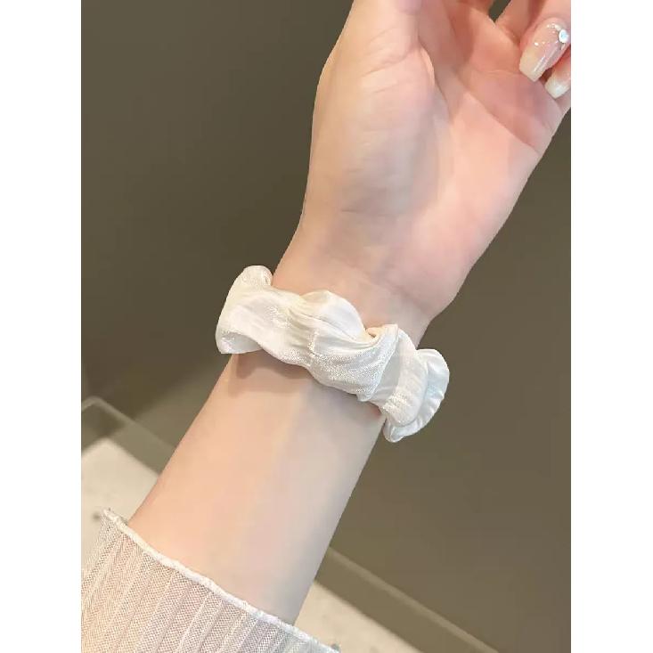 Chiffon elastic force strap loop link For Samsung Galaxy Watch 7 FE 5 Pro 4 6 classic 44mm 40mm bracelet correa band