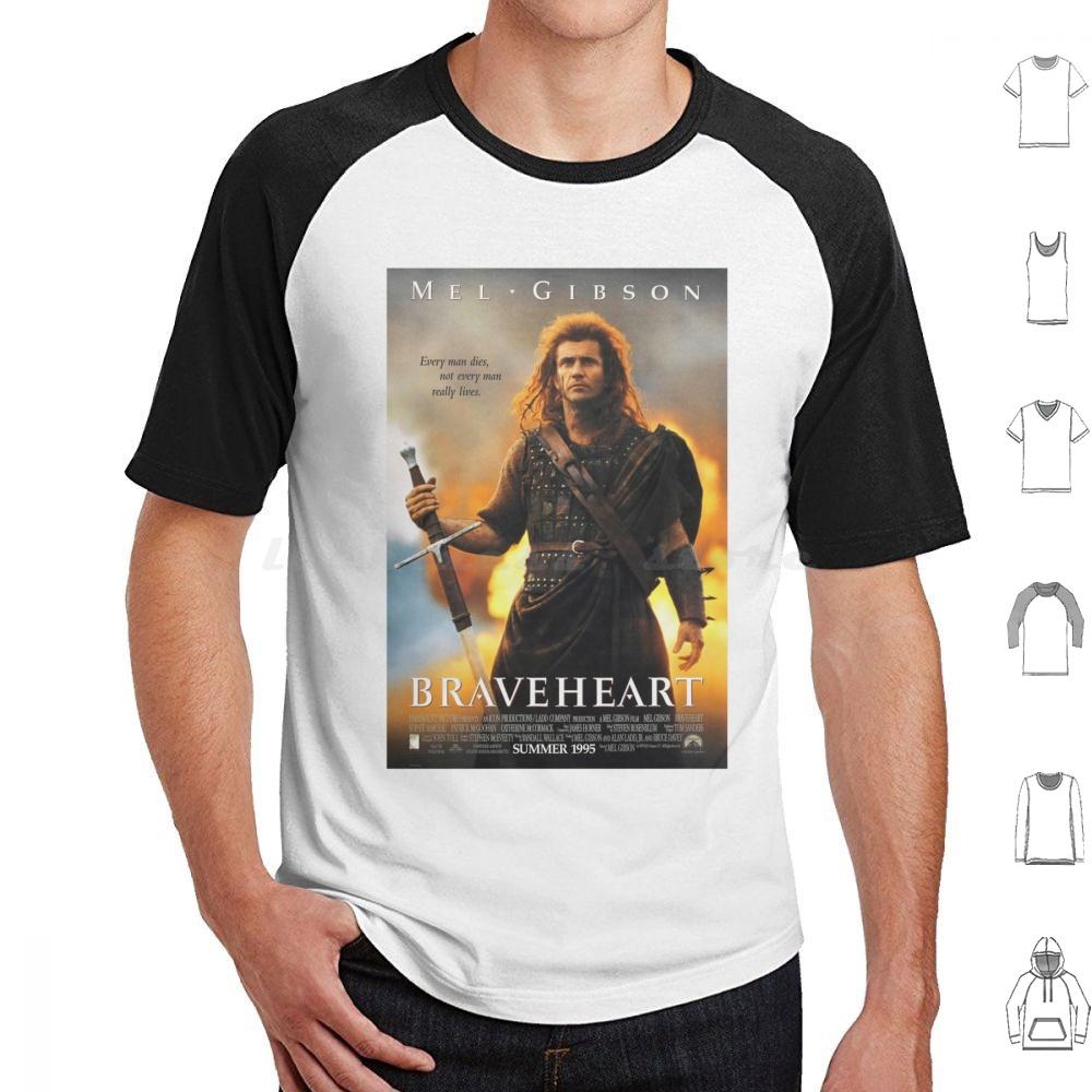 T-shirt Braveheart Cotone Uomo Donna Stampa DIY Wallace Braveheart Mel Scozia Altopiani William Wallace Ogni Uomo Muore