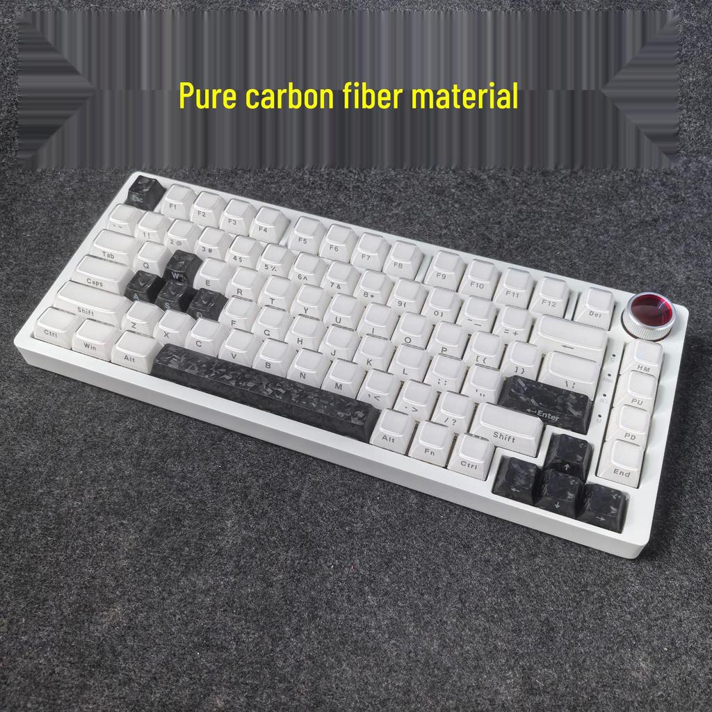 Personalized Carbon Fiber Keycaps for Wooting Mechanical Keyboards