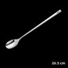 304 Stainless Steel Tea Spoon Long Handle Cocktail Coffee Ice Cream Stirring Scoop Dessert Fork Kitchen Tableware Bar Tools