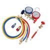 AC Manifold Gauge Set, HVAC Refrigerant Charging Kit for R134a R22 R12 R502, Dual Gauge Automotive and Home AC