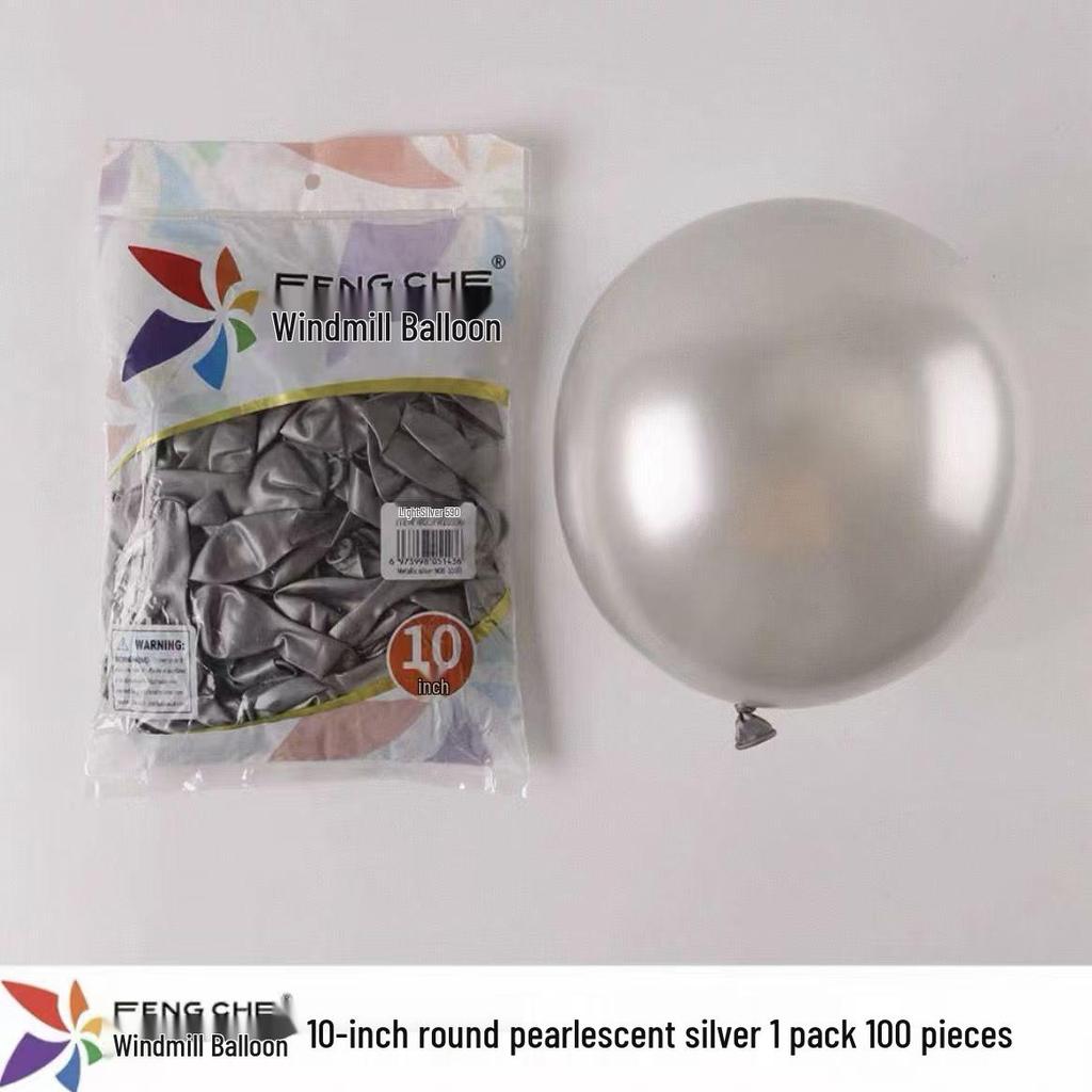 Windmill Pattern 10" Round Latex Balloons - Pack of 100 for Weddings & Birthdays