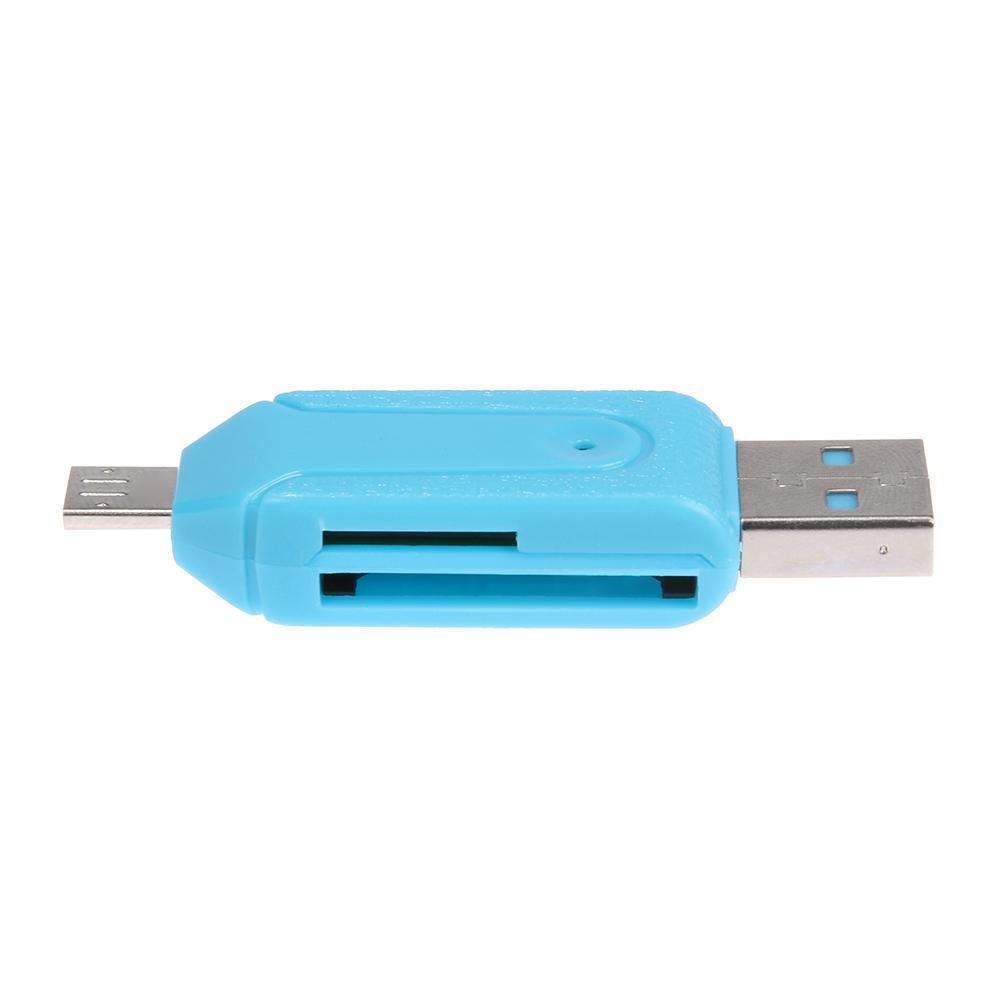

Мини-устройство чтения карт TF/SD с портом USB/Micro USB и функцией OTG для смартфона