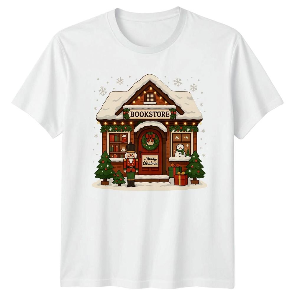 Bookstore Merry Christmas Bookstore Unisexs TShirt Unisexs Tee Graphic Unisex Top S