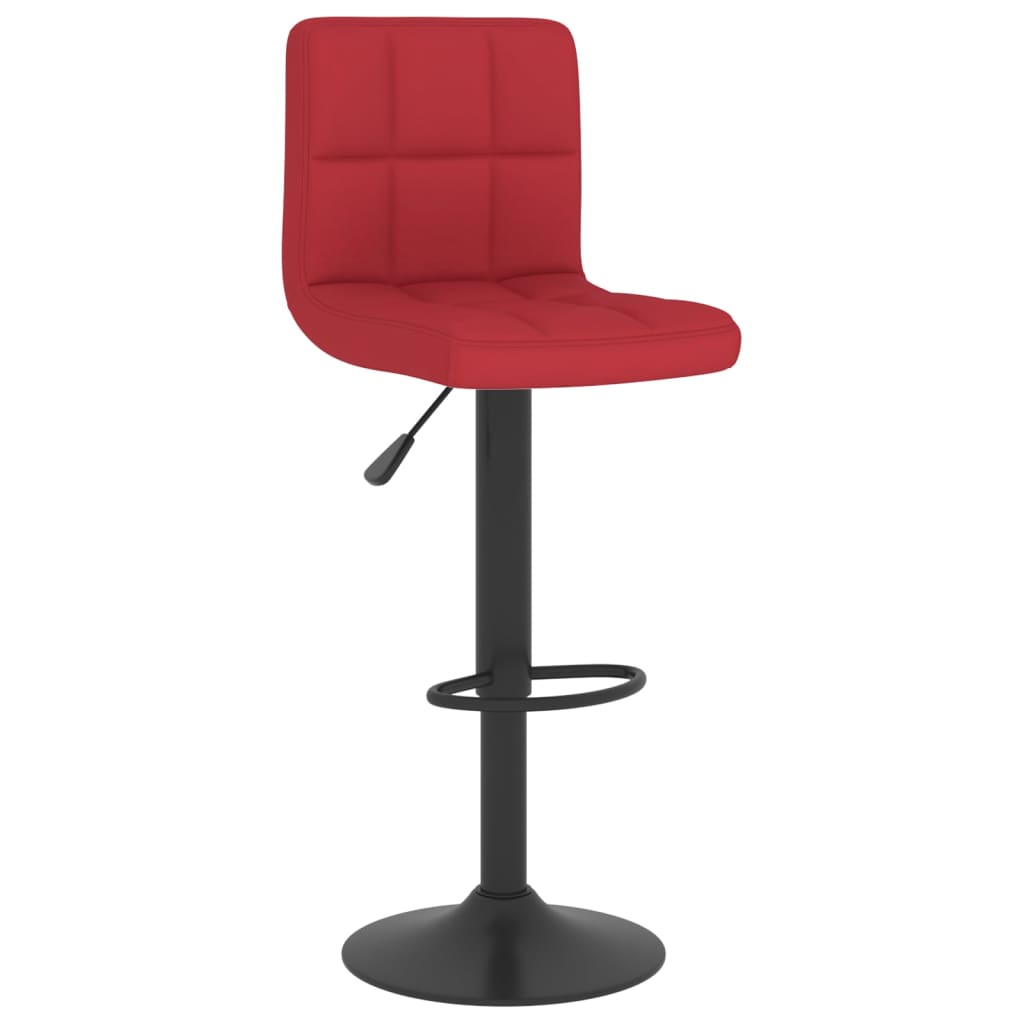 Bar Stool 2 Pcs Wine Red Fabric