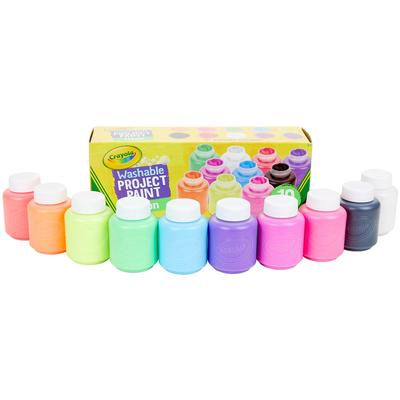 Crayola Bottle Paint 10 Color Set Neon Colors Easy To Remove with Water Genuine Product 542390
