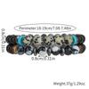 European and American Retro Style Beaded Bracelet Male Punk Rock Jewelry Accessories Natural Black Gallstone Spotted Stone Bracelet.